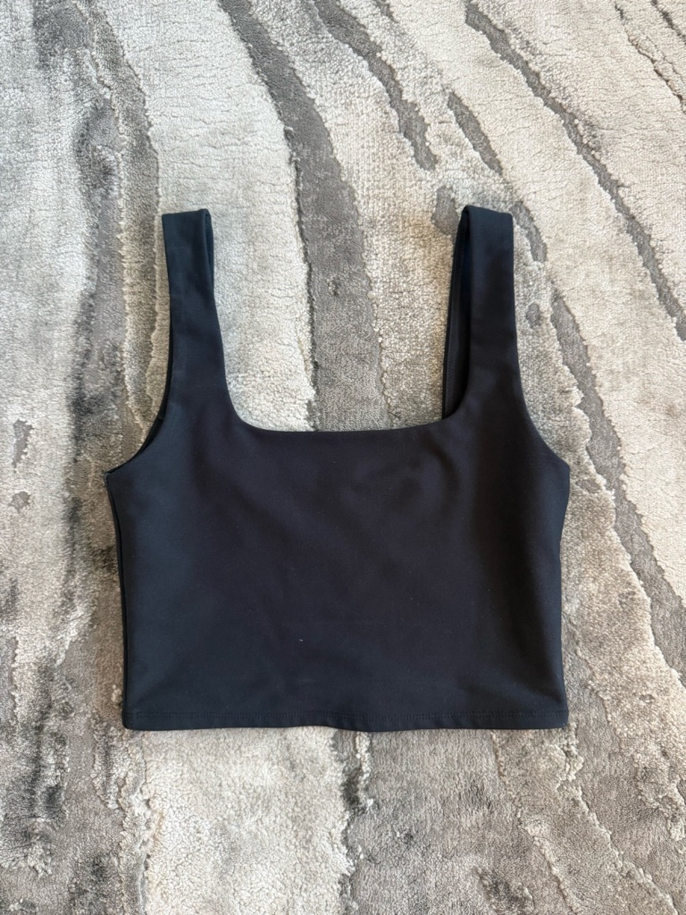 Abercrombie & Fitch Black Square Crop Top